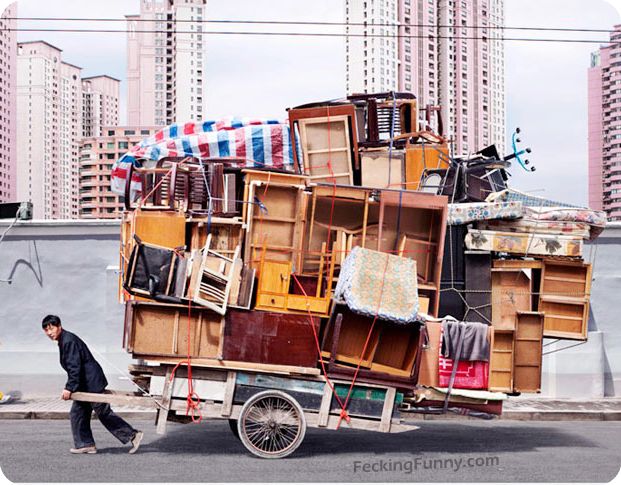 overloaded-trolley-with-furniture-in-china