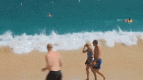 Who should stay away from the beach: Guys who mistimes the wave.
