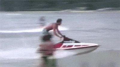 Who should stay away from the beach?  Guys with speedboat 
