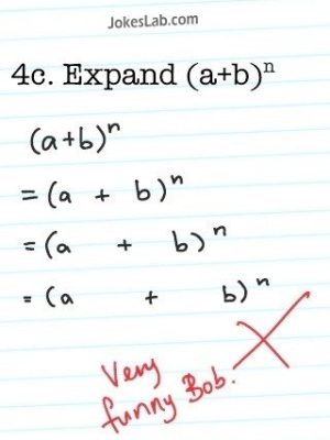 Funny math exam answer, how to expand..
