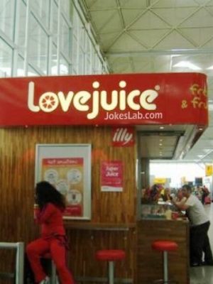 Funny store selling love juice