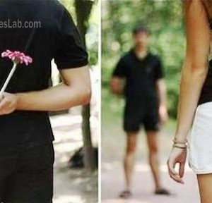 gift-from-man-and-woman-flower-and-knife