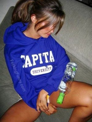 Drunken and sleeping girl from Capital University