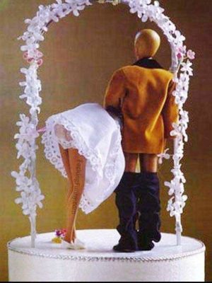 Funny blow job marriage cake