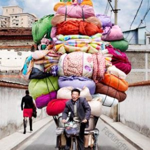 overloaded-tricycle-and-sexy-chinese-lady