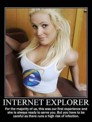 Sexy internet explorer girl