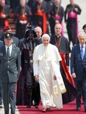 Mysterious guy following the Pope