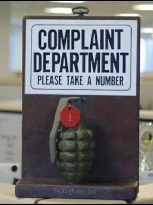 This is complaint department