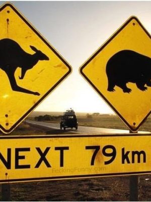 Funny Australian road sign