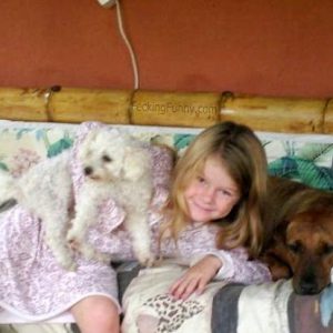 girl-with-two-dogs