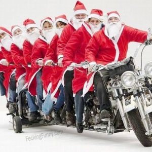 Santa-team-motorbike