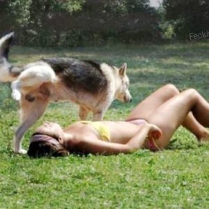 dog-peeing-on-woman
