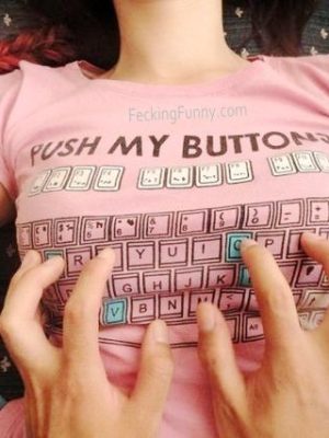 Geek girl: push the right buttons