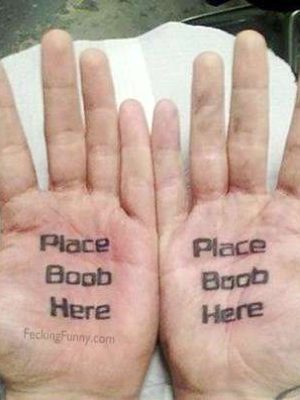 Place boobs here