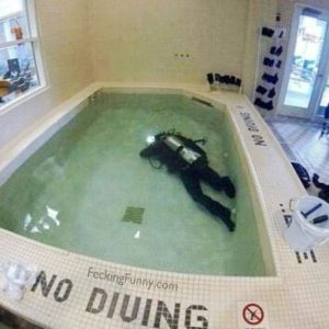 no-diving in pool