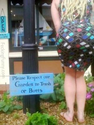 No trash or butts